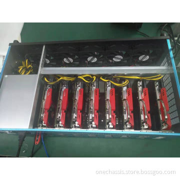 6GPU Ethereum Mining Rig with Power Supply Motherboard